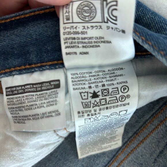 Levis 501 Distressed jean short cutoffs, sz 31 - Picture 7 of 7